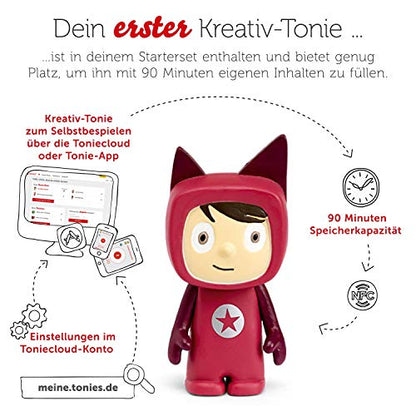 tonies Toniebox Starter Set – Kreativ Figur, Audioplayer für Kinder, Kabellose Musikbox, 7 Std. Akku, Beere