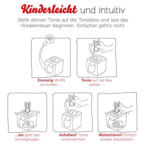 tonies Toniebox Starter Set – Kreativ Figur, Audioplayer für Kinder, Kabellose Musikbox, 7 Std. Akku, Beere