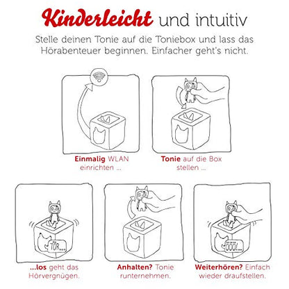 tonies Toniebox Starter Set – Kreativ Figur, Audioplayer für Kinder, Kabellose Musikbox, 7 Std. Akku, Beere