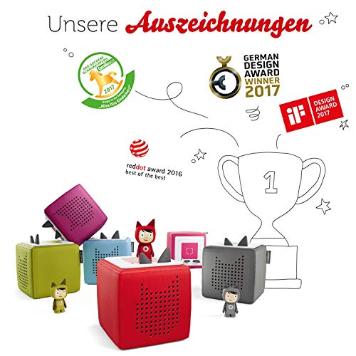 tonies Toniebox Starter Set – Kreativ Figur, Audioplayer für Kinder, Kabellose Musikbox, 7 Std. Akku, Beere