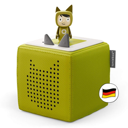 tonies Toniebox Starter Set – Kreativ Figur, Audioplayer für Kinder, Kabellose Musikbox, 7 Std. Akku, Grün