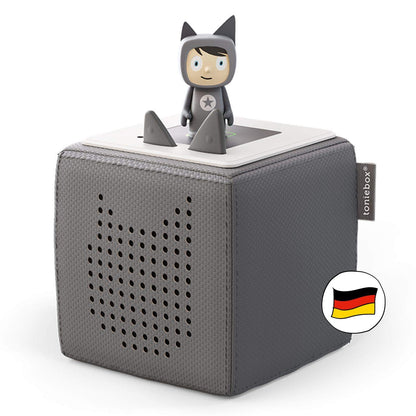 tonies Toniebox Starter Set – Kreativ Figur, Audioplayer für Kinder, Kabellose Musikbox, 7 Std. Akku, Anthrazit