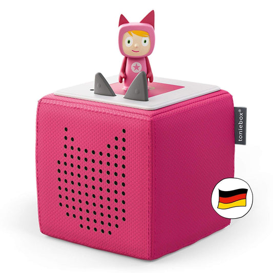 tonies Toniebox Starter Set – Kreativ Figur, Audioplayer für Kinder, Kabellose Musikbox, 7 Std. Akku, Pink